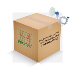 MICRONEBULIZADOR ADULTO O2 COM EXTENSÃO 1,5M (CX 100 UN)