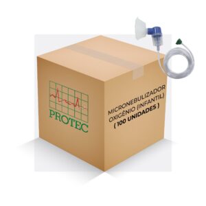 MICRONEBULIZADOR INFANTIL O2 COM EXTENSÃO 1,5M (CX 100 UN)