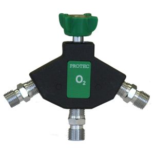 TOMADA TRIPLA COM VALVÚLA O2