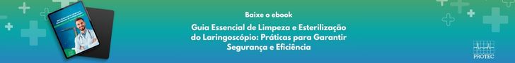 Ebook sobre a limpeza e desinfecção de laringoscópio. imagem com médico e o laringoscópio convidando para baixar o ebook sobre limpeza e desinfecção do laringoscópio